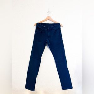 Uniqlo Men's Blue Slim Skinny Fit Chino Pants Size 28” x 34” Front Rear Pockets